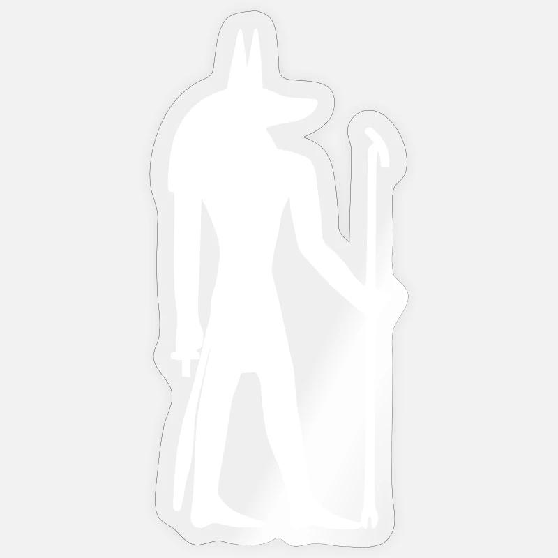 Anubis - Sticker taille S (10 x 10 cm) - brillant transparent