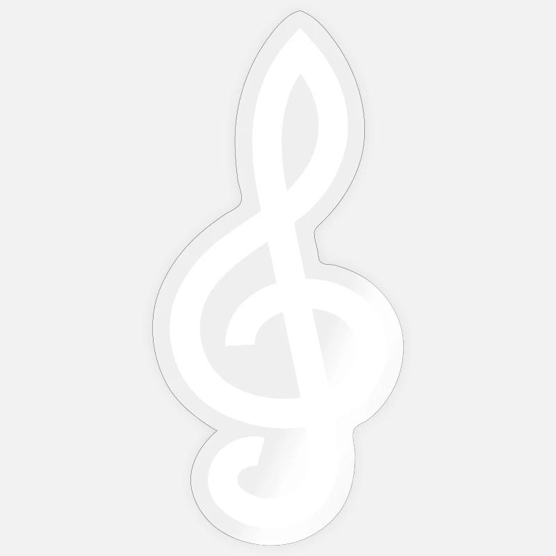 clef - Sticker taille S (10 x 10 cm) - brillant transparent