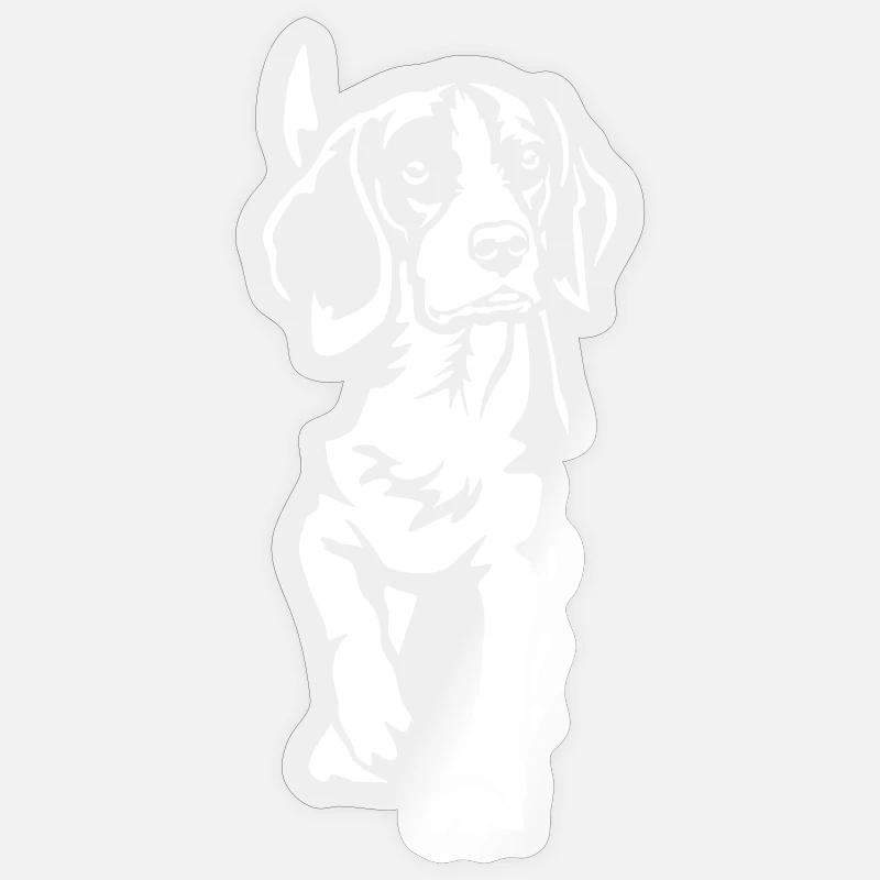 Beagle "Black Edition" - Sticker size S (10 x 10 cm) - transparent glossy