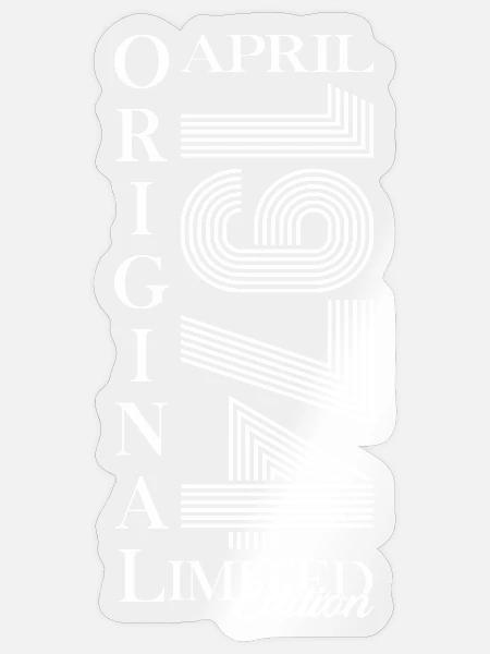 50. Geburtstag Mann Legende April Jahrgang 1974 - Sticker Größe S (10 x 10 cm) - Transparent glänzend