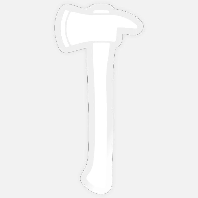 Firefighter Axe Hatchet Silhouette Vector Sticker size S (10 x 10 cm)