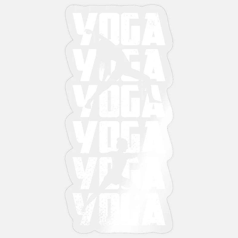 Yoga - Sticker size S (10 x 10 cm) - transparent glossy