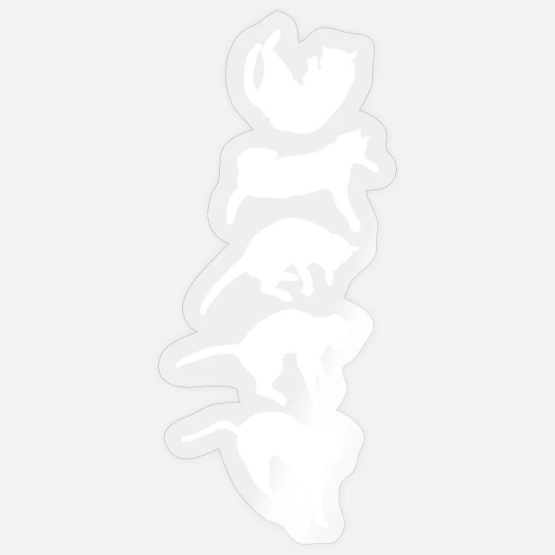 Aufrichtreflex der fallenden Katze Sticker Größe S (10 x 10 cm)