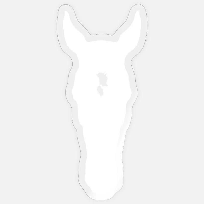 Cheval - Sticker taille S (10 x 10 cm) - brillant transparent