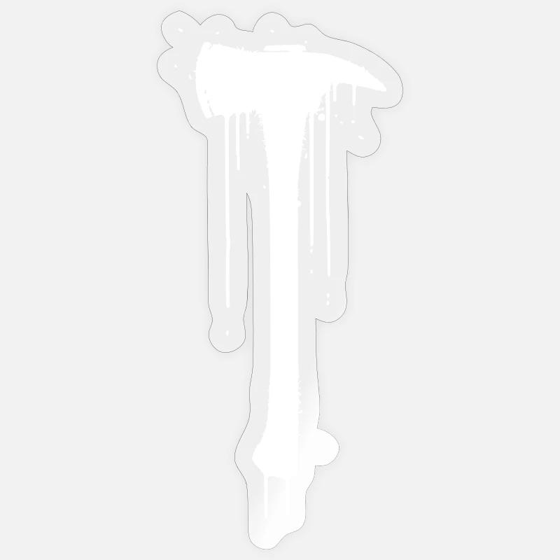 Fire Brigade Axe Graffiti Drop Vector - Sticker size S (10 x 10 cm) - transparent glossy