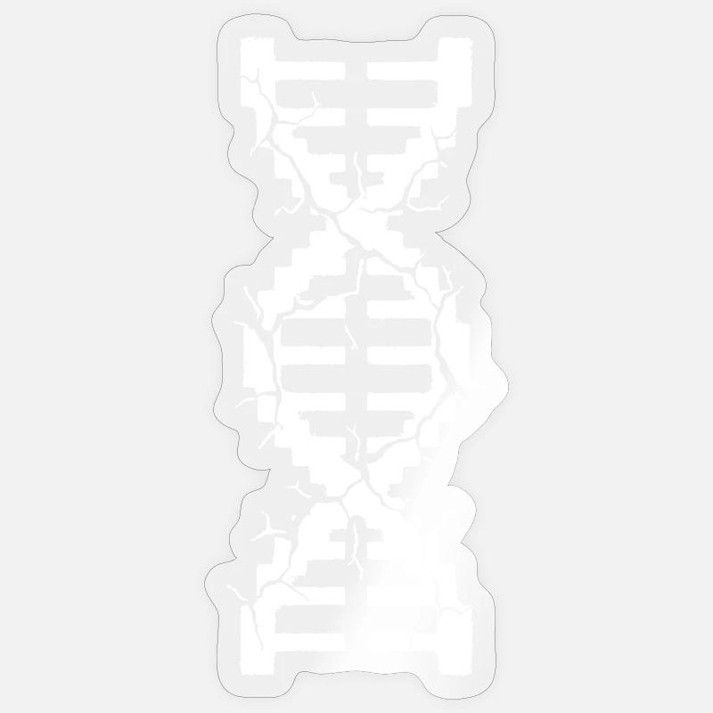 Destroyed DNA Helix Mutation Sticker size S (10 x 10 cm)