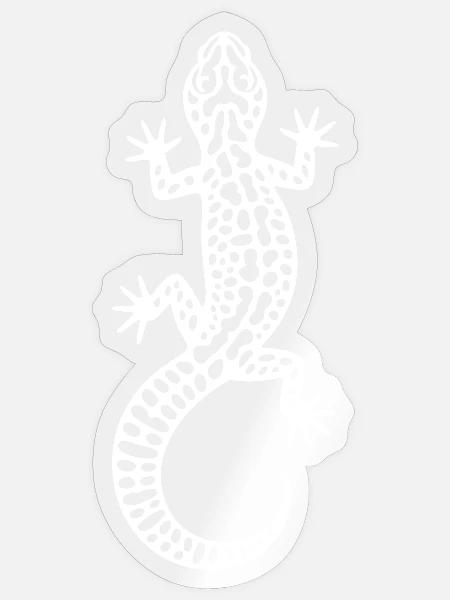 Gecko Muster in Kontrast - Sticker Größe S (10 x 10 cm) - Transparent glänzend