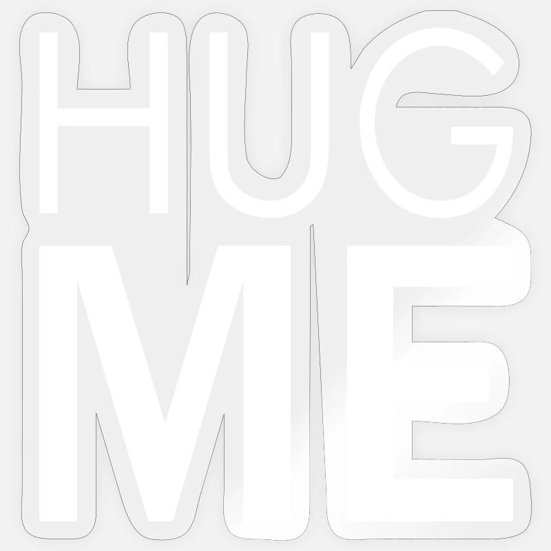 Hug Me (dark) - Sticker Größe S (10 x 10 cm) - Transparent glänzend