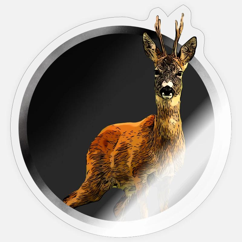 deer - Sticker size S (10 x 10 cm) - transparent glossy