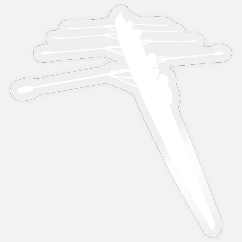 Ruderer - 4er Ruderboot Sticker Größe S (10 x 10 cm)