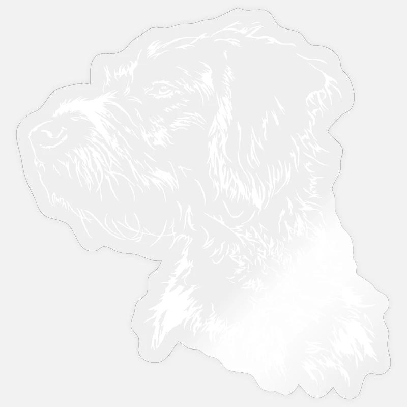 DEUTSCH DRAHTHAAR Wilsigns Jagdhund Jagdhunde - Sticker Größe S (10 x 10 cm) - Transparent glänzend