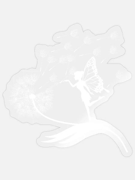 Schmetterlingdesign Pusteblumen Wiese Herzen Feen - Sticker Größe S (10 x 10 cm) - Transparent glänzend