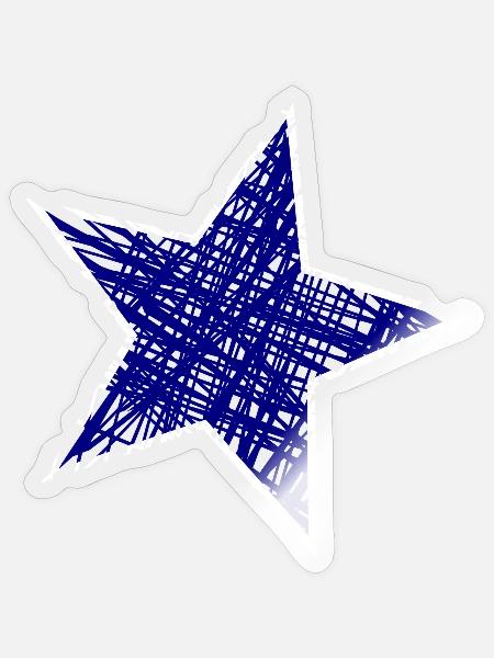 STERN. STERNE. STERN. STERNE. FEST. JAHRESTAG - Sticker Größe S (10 x 10 cm) - Transparent glänzend