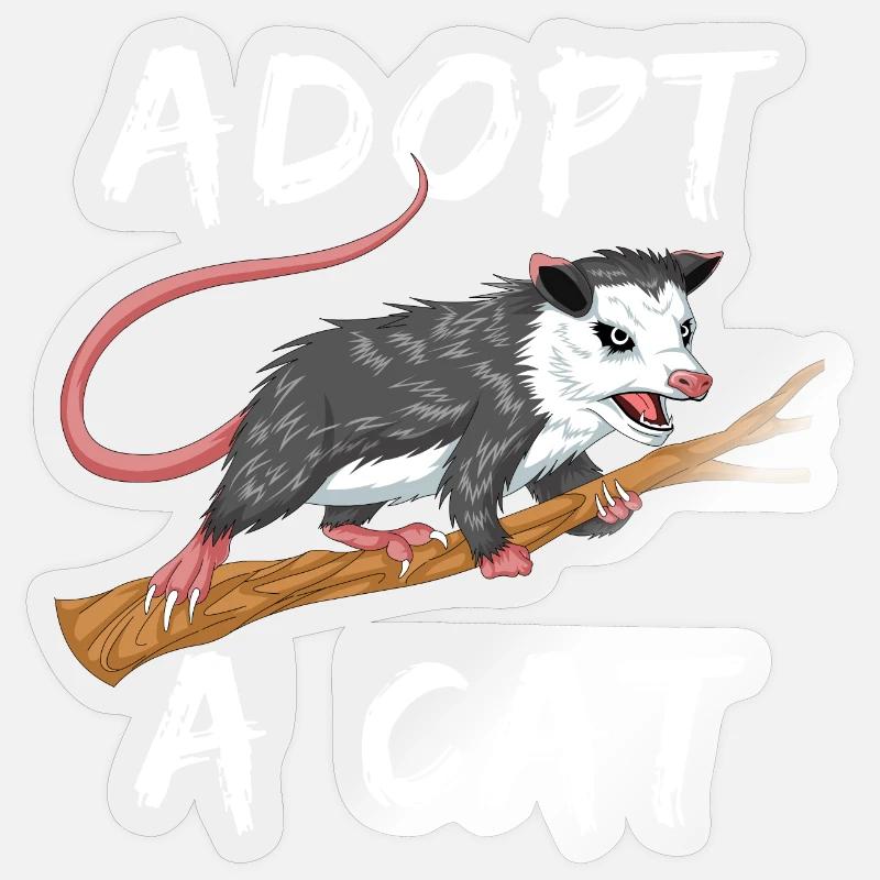 adoptiere eine Katze Sticker Größe S (10 x 10 cm)