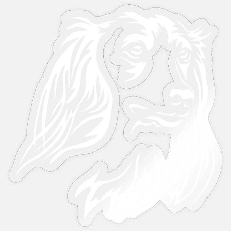 Dackel Kopf "Black Edition" - Sticker Größe S (10 x 10 cm) - Transparent glänzend