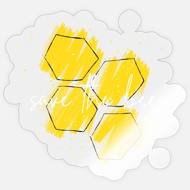 Save The Bees². - Sticker size S (10 x 10 cm) - transparent glossy