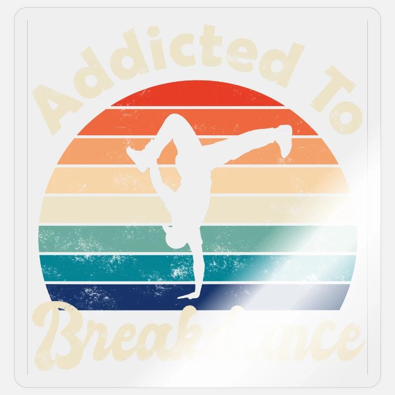 Breakdancing - Sticker size S (10 x 10 cm) - transparent glossy