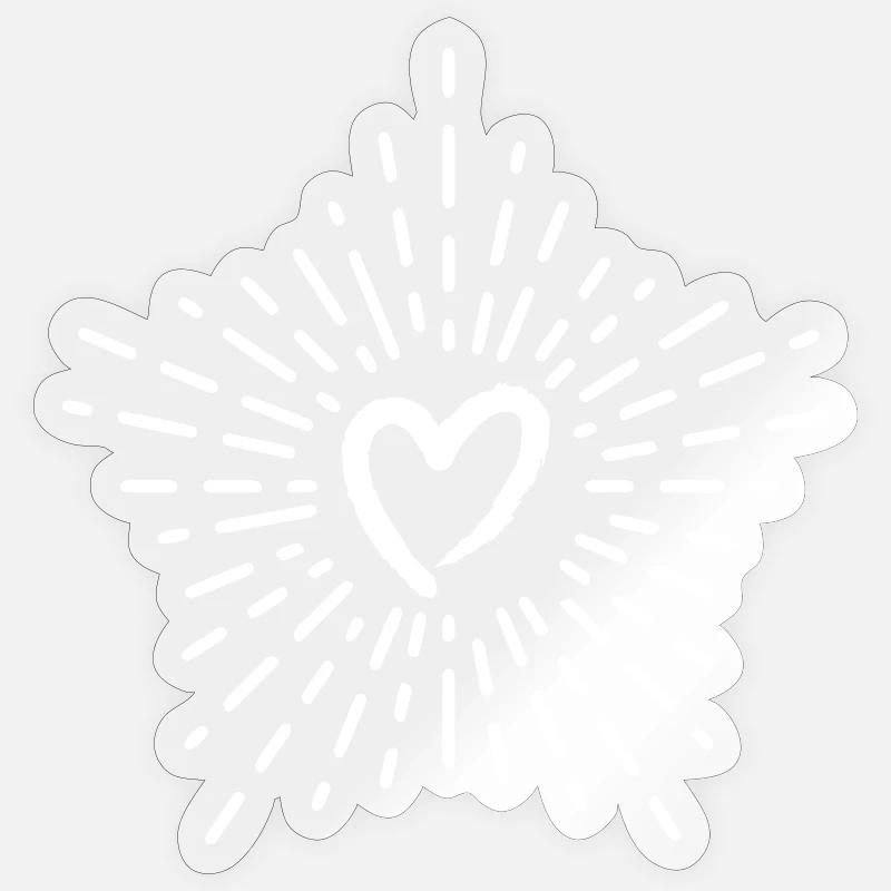 Cœur - Sticker taille S (10 x 10 cm) - brillant transparent