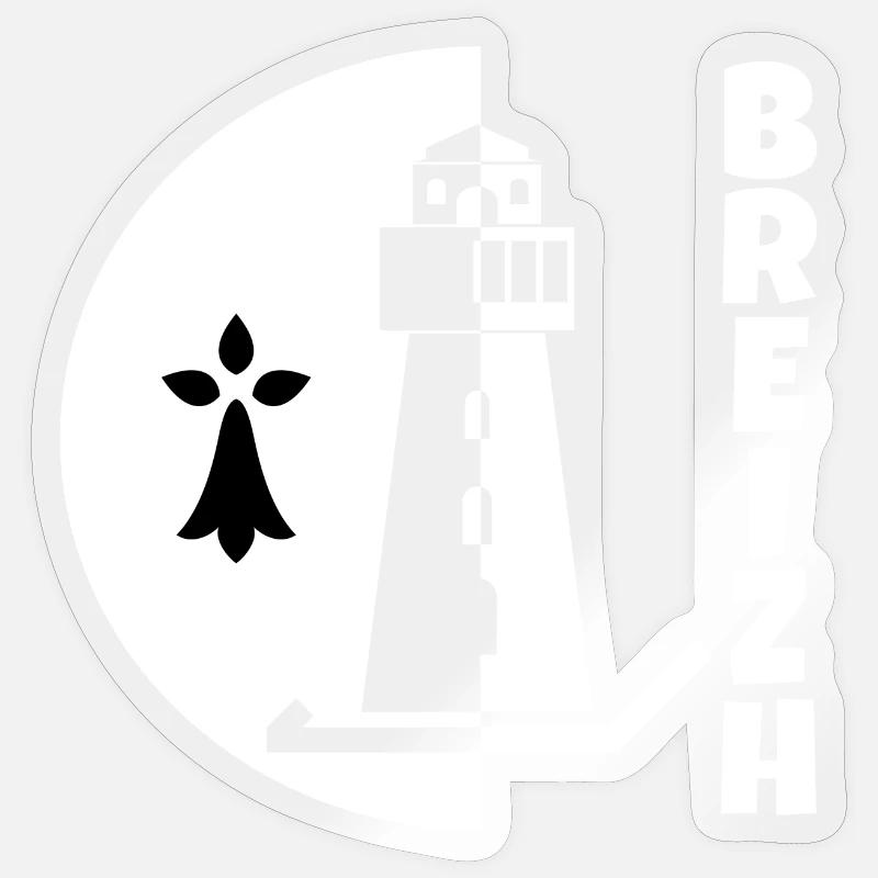 Bretagne, Breizh, celte - Sticker taille S (10 x 10 cm) - brillant transparent