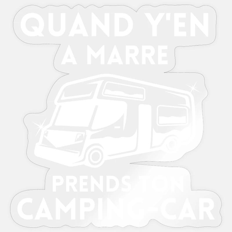 camping, fan de camping, camping car Sticker taille S (10 x 10 cm)