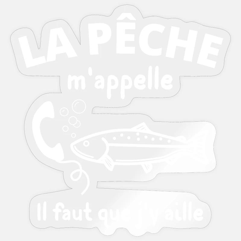 pêche, pêcheur, fan de pêche Sticker taille S (10 x 10 cm)