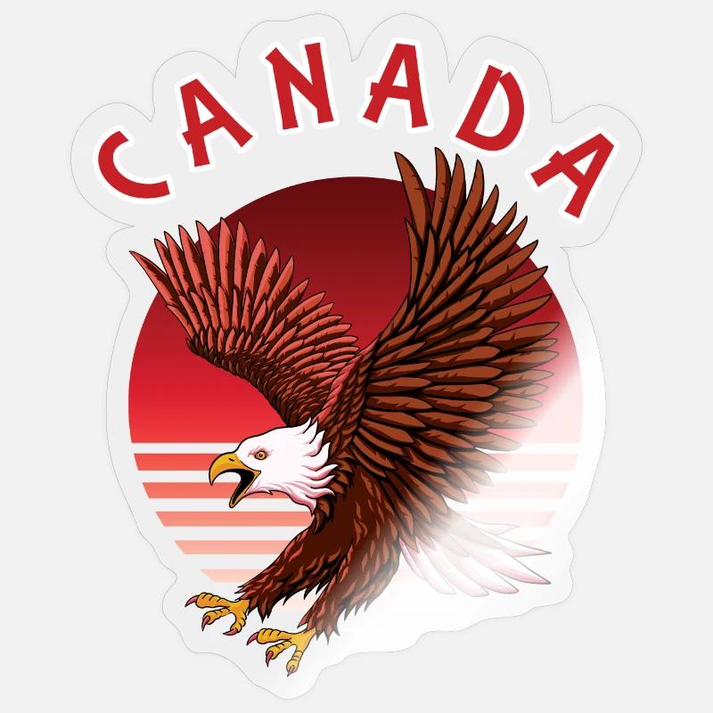 Canada Eagle - Sticker size S (10 x 10 cm) - transparent glossy