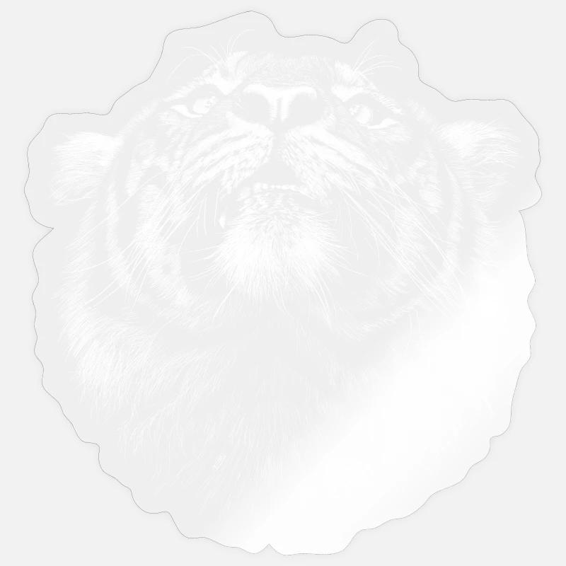 Tigre - Sticker taille S (10 x 10 cm) - brillant transparent