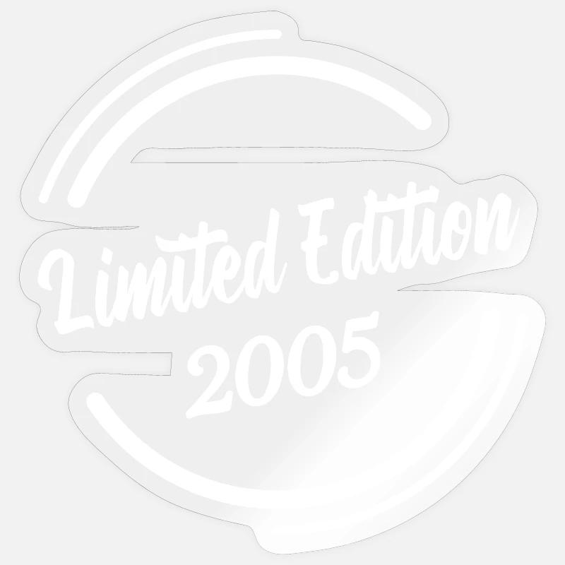 Limitierte Edition 2005 Geburtstagsparty - Sticker Größe S (10 x 10 cm) - Transparent glänzend