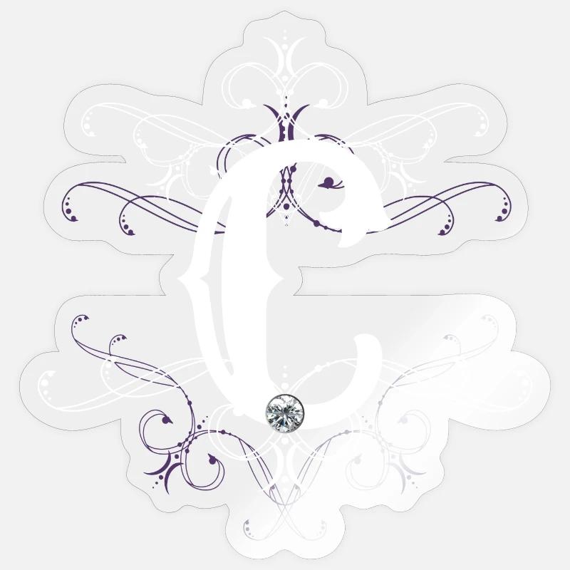 Point C, point (c) - Sticker size S (10 x 10 cm) - transparent glossy