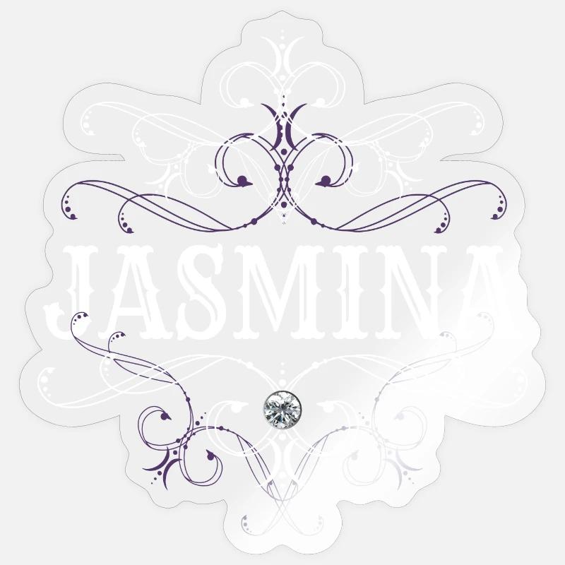 Jasmina Surname First Name Personalized Sticker size S (10 x 10 cm)
