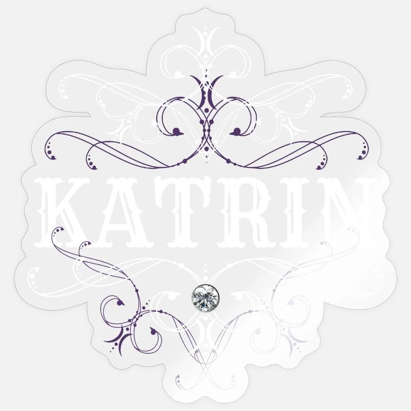 Katrin Surname First name personalized Sticker size S (10 x 10 cm)