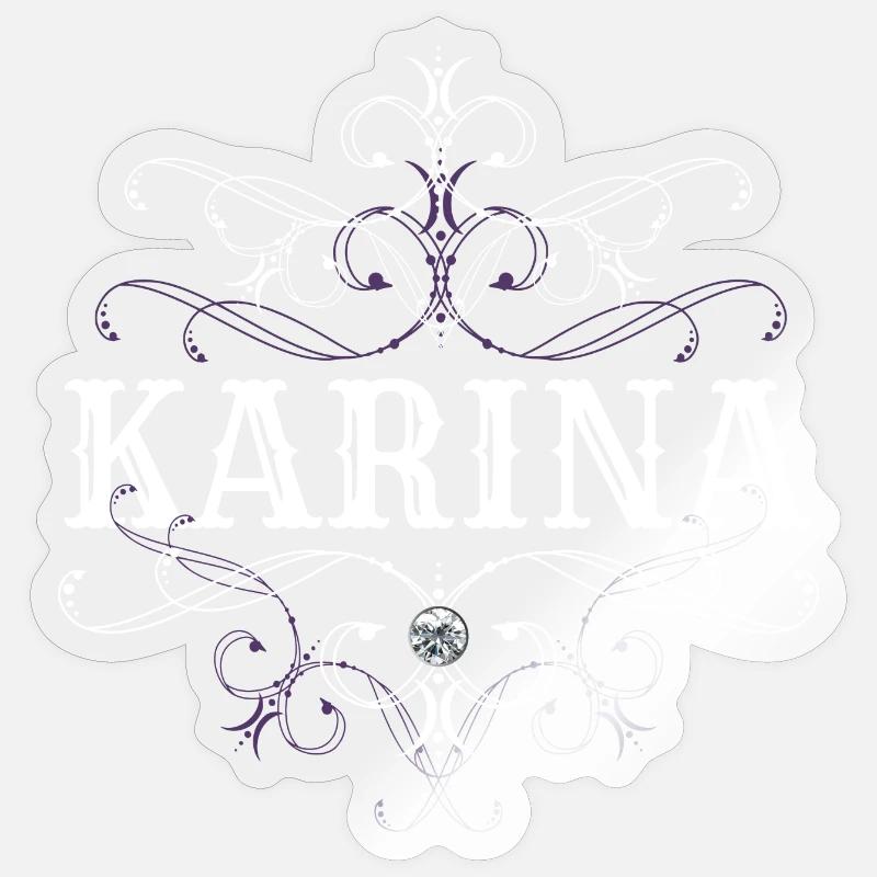 Karina Surname First name personalized Sticker size S (10 x 10 cm)
