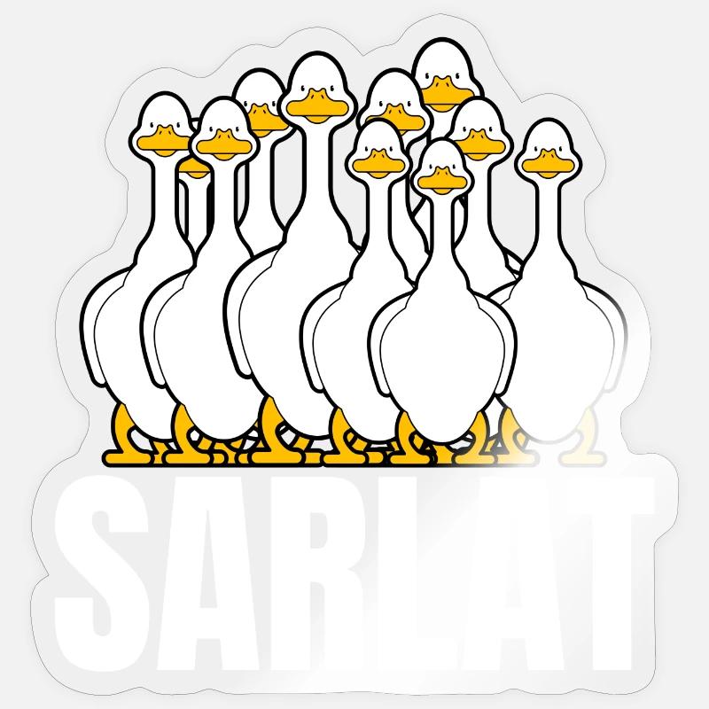 Sarlat, foie gras, duck - Sticker size S (10 x 10 cm) - transparent glossy