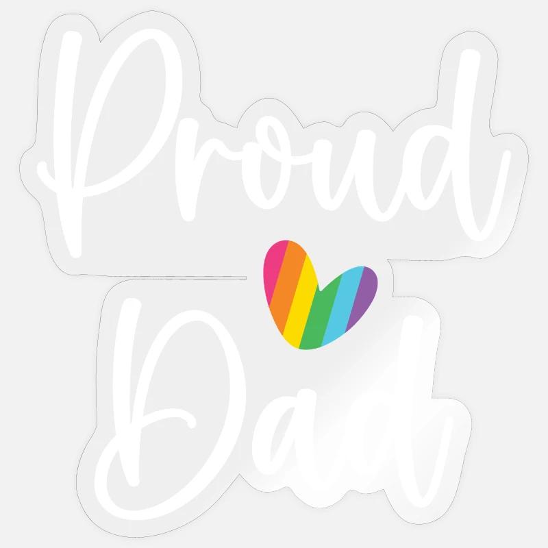 Papa fier - Sticker taille S (10 x 10 cm) - brillant transparent