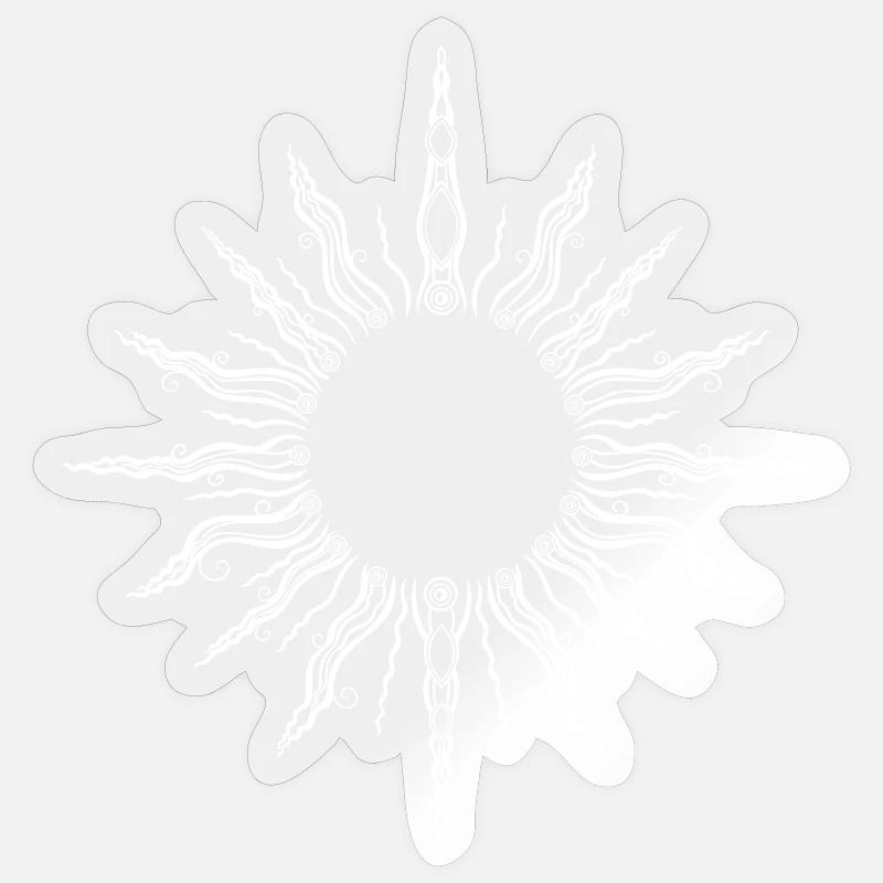 Sonne Mittsommer Sommer - Sticker Größe S (10 x 10 cm) - Transparent glänzend