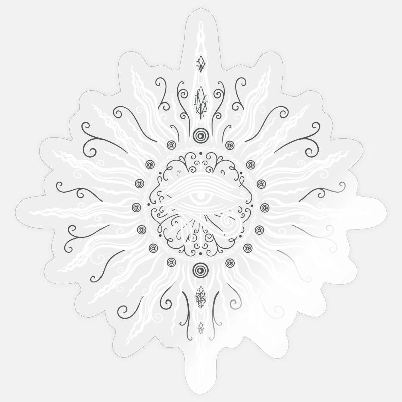 Sun, Summer, Horus' Eye - Sticker size S (10 x 10 cm) - transparent glossy