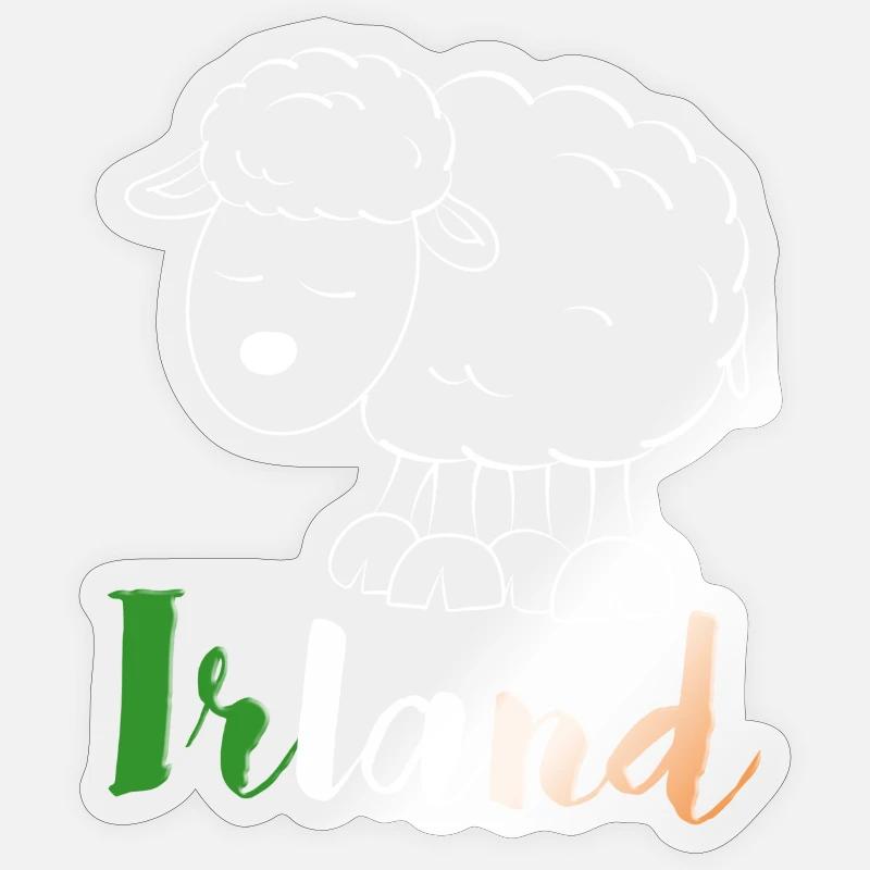 Mouton d’Irlande (version colorée) Sticker taille S (10 x 10 cm)