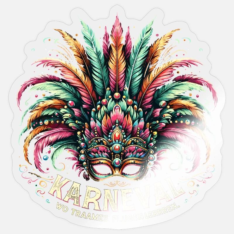 Masque de carnaval Sticker taille S (10 x 10 cm)