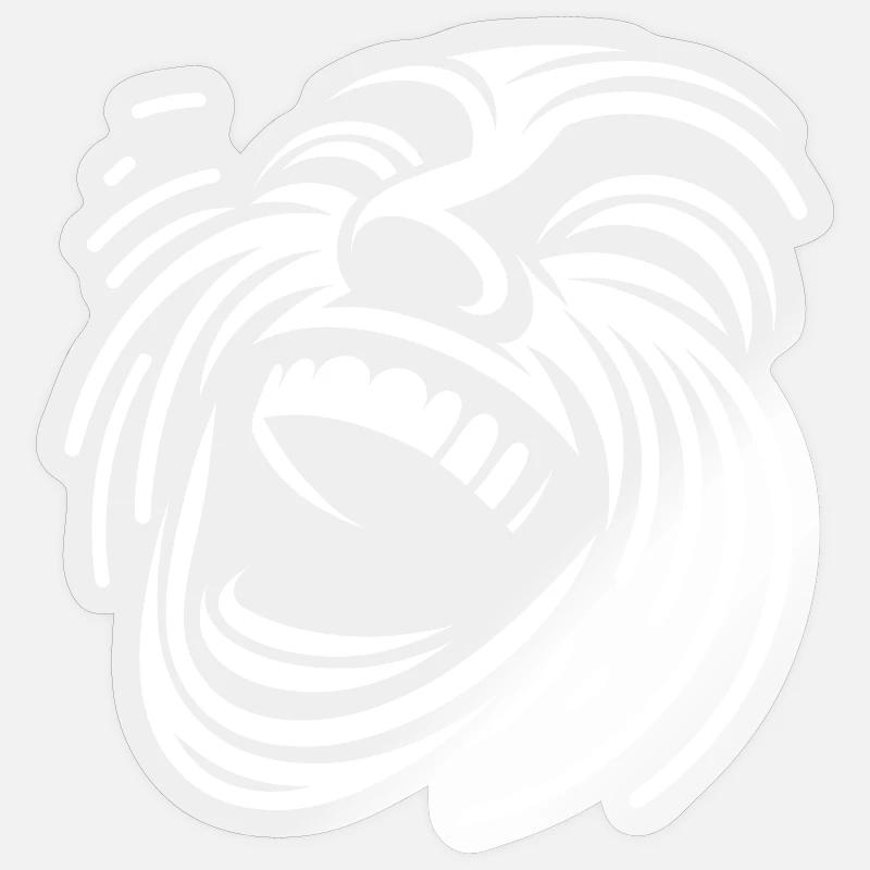 Laughing Line Face Pattern Sticker size S (10 x 10 cm)