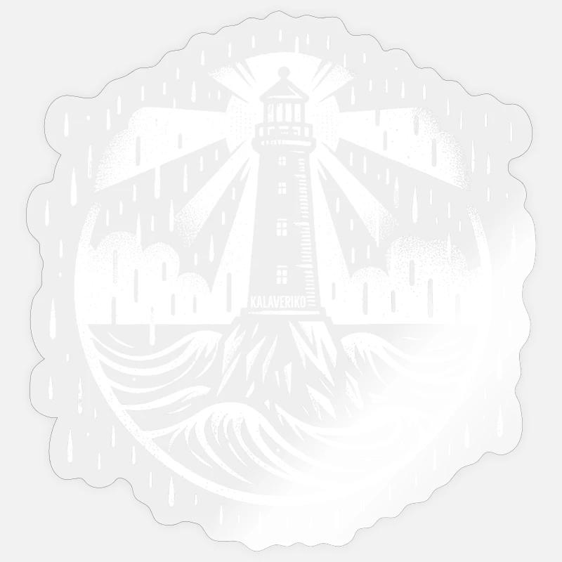 phare - Sticker taille S (10 x 10 cm) - brillant transparent