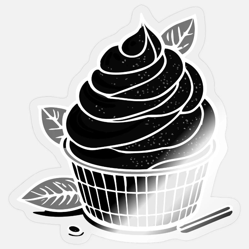 Crème glacée au matcha - Sticker taille S (10 x 10 cm) - brillant transparent