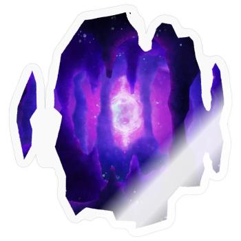 Mystic Cave Aquarellmalerei - Sticker Größe S (10 x 10 cm) - Transparent glänzend - Vorne
