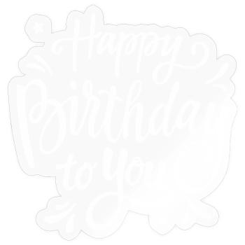 Birthday Script Handwritten Celebration - Sticker size S (10 x 10 cm) - transparent glossy - Front