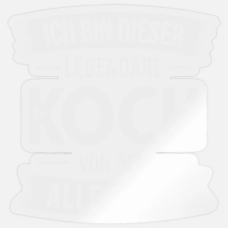 Koch Küchenchef Chefkoch Küche - Sticker Größe S (10 x 10 cm) - Transparent glänzend