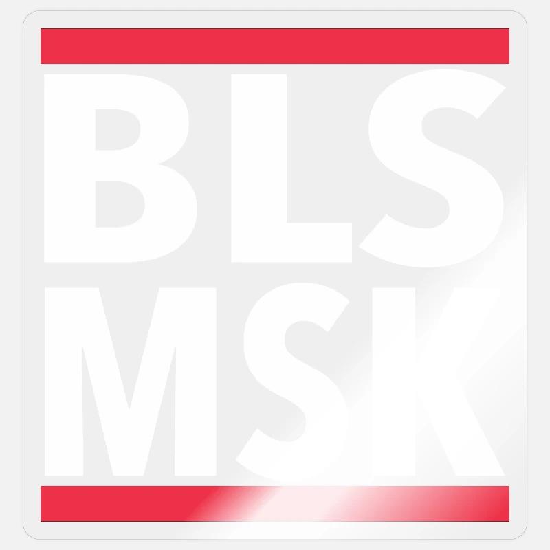 BLSMSK - Sticker Größe S (10 x 10 cm) - Transparent glänzend