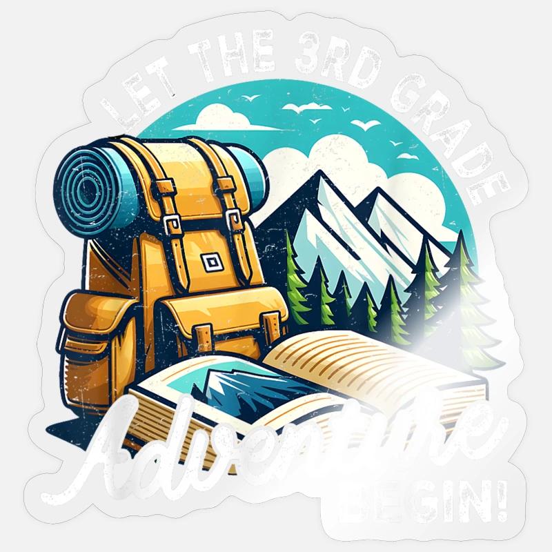 Das Abenteuer der dritten Klasse beginnt Sticker Größe S (10 x 10 cm)
