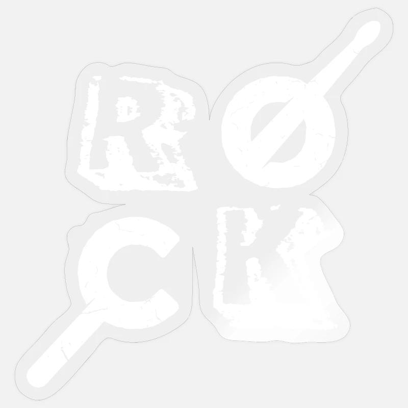 Batterie ROCK Drumstick Percussion Drummer Sticker taille S (10 x 10 cm)