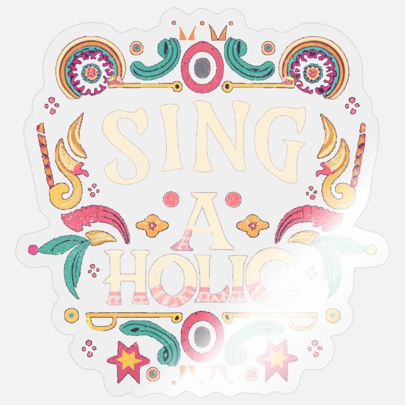Accro de la chanson Sticker taille S (10 x 10 cm)