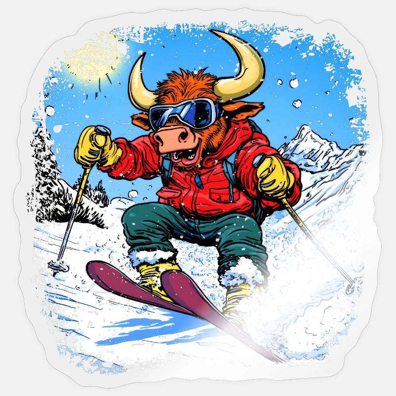 Ski Taurus Sticker taille S (10 x 10 cm)