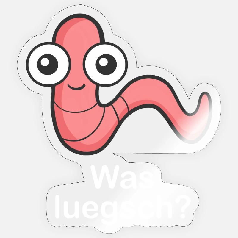 Qu’est-ce que Luegsch ? - Sticker taille S (10 x 10 cm) - brillant transparent